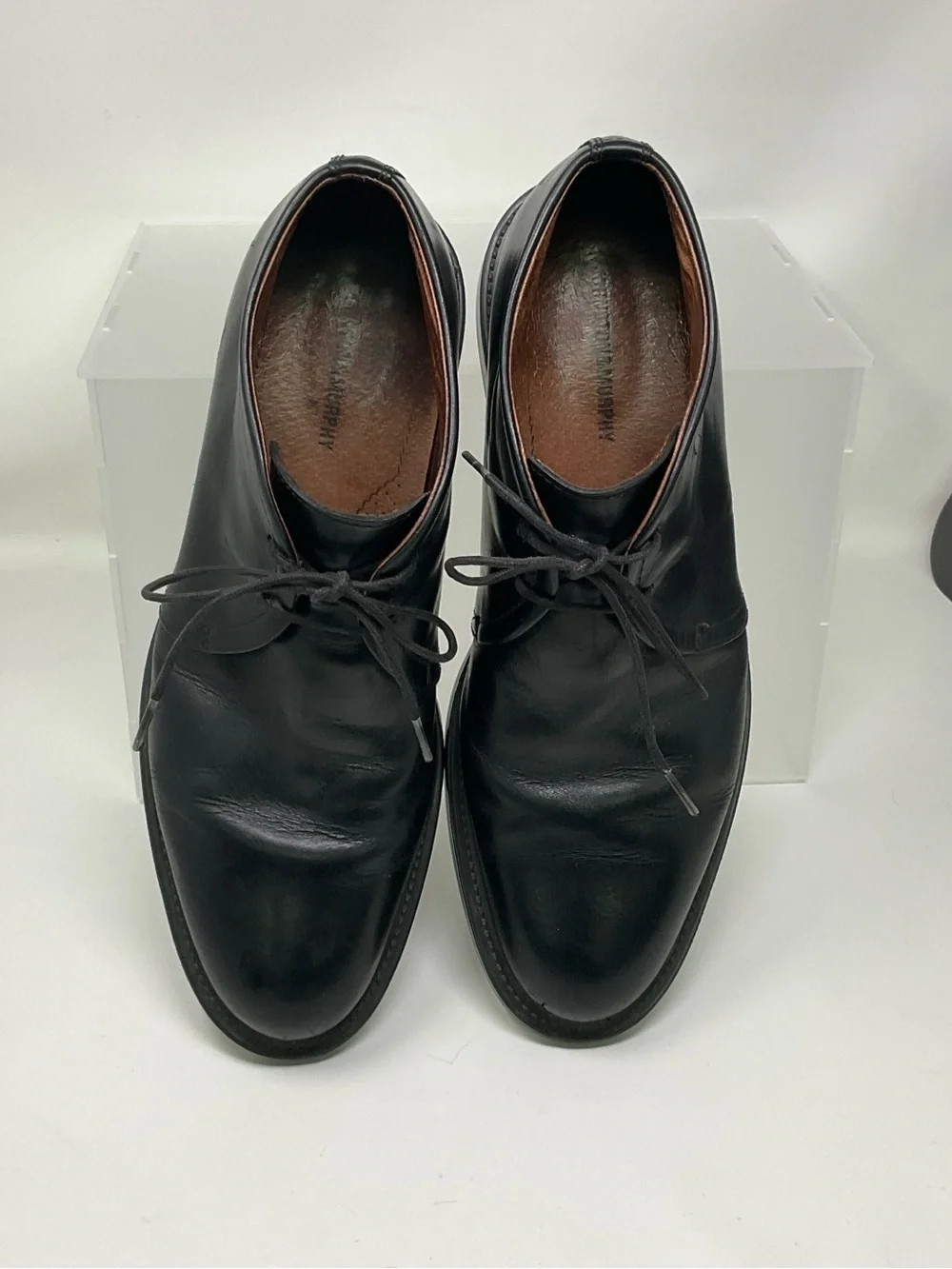 johnston murphy 20-7367 black Leather Chukka Boots